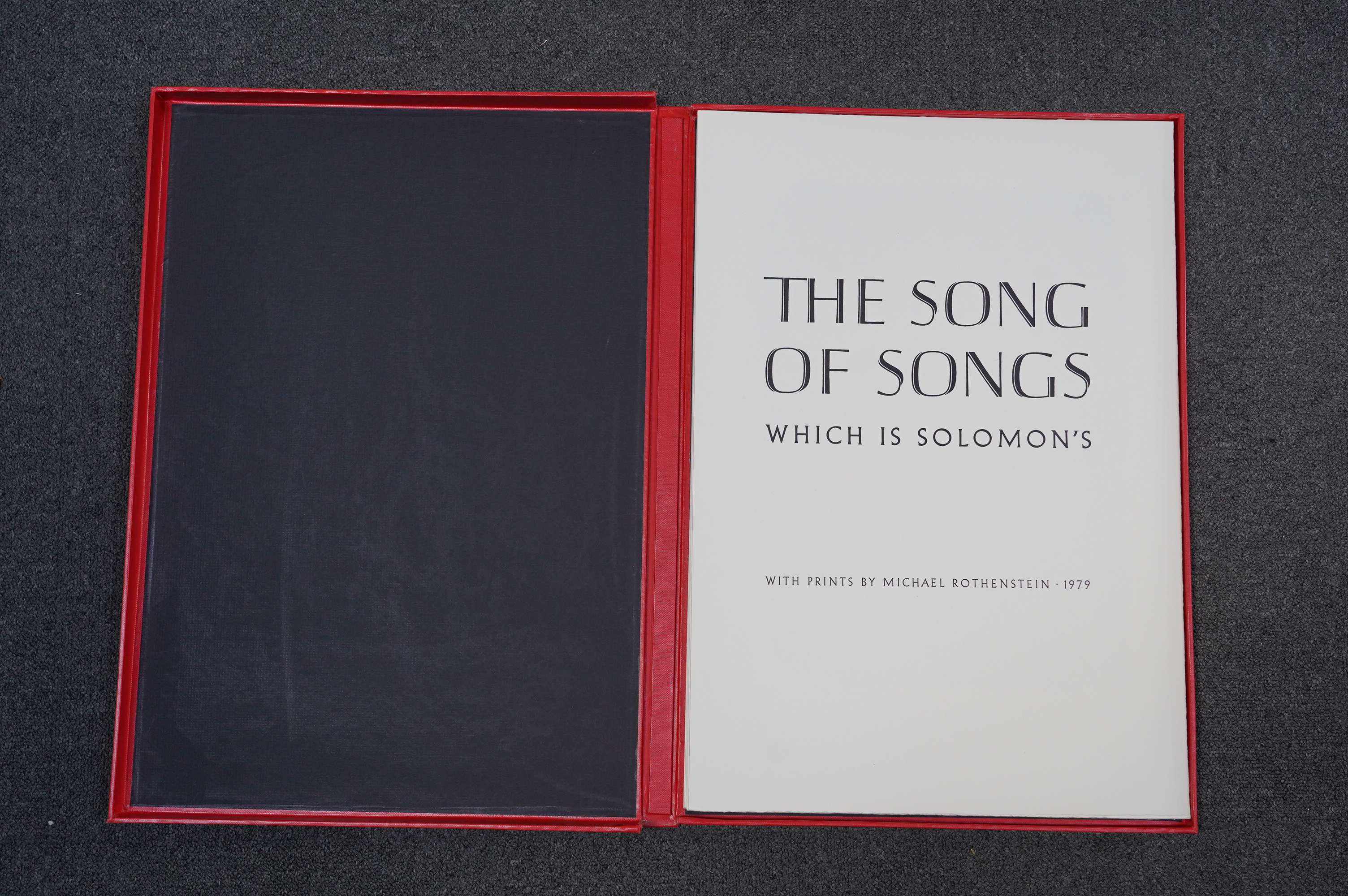 Michael Rothenstein (British, 1908-1993), 'The Song of Songs, Which is Solomon's', Rampant Lion Press, Cambridge, 1979, folio of 9 screenprints on Crisbrook handmade paper, 57 x 40cm